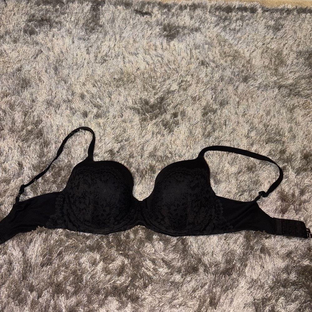 Victoria's Secret Black Lace Push-Up Bra